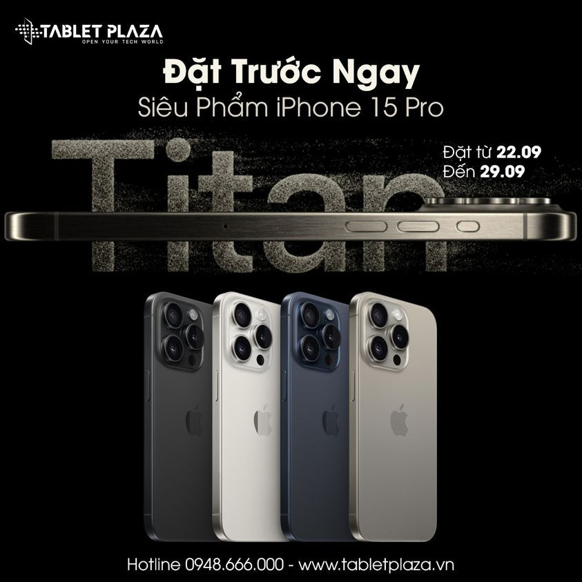 Đặt trước ngay siêu phẩm iPhone 15 Pro Titan