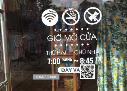 Decal Dán Cửa Opening Hours - Tạo Ấn Tượng và Thu Hút Khách Hàng!