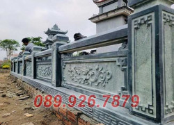 Mẫu hàng rào nhà thờ bằng đá trắng, xanh rêu đẹp bán tại Bình Định - lan can đá lăng mộ, nghĩa trang