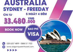 Du lịch Úc giá rẻ, bao phí visa, tự do mua sắm mùa cuối năm