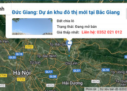 Duy nhất 10 suất ngoại giao đất nền dự án KĐT mới Đức Giang - Yên Dũng - Bắc Giang