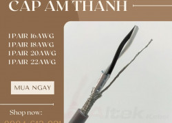 Cáp tín hiệu âm thanh 2x1.5 (1 pair 16AWGW) chống nhiễu Altek Kabel