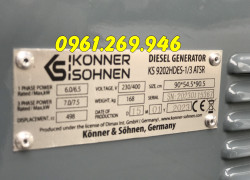Máy phát điện 8kw chạy dầu Konner & Sohnen KS9202HDES-1/3 ATSR
