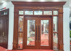 Cửa thép vân gỗ tại Đồng Tháp - Giá cửa chính- cửa sổ