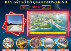 Bán đất trung tâm quận Dương Kinh sát khu tái định cư mới thành phố Hải Phòng giá 505 triệu/ lô.