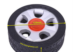 BÁNH XE CỔNG XẾP INOX LỖ CỐT TRÒN VÀ BÁN NGUYỆT LỖ CỐT 18MM, 23MM ĐƯỜNG KÍNH 125MM TẠI MINH NGHĨA