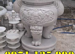 Mẫu lư hương đá nhà chùa đẹp bán tại An Giang – đỉnh hương nhà mồ lăng mộ