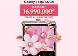 Sale mạnh điện thoại gập Galaxy Z Flip 5 512GB