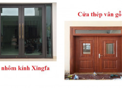 So sánh cửa thép vân gỗ và cửa nhôm kính Xingfa