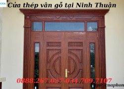 Cửa thép vân gỗ tại Ninh Thuận