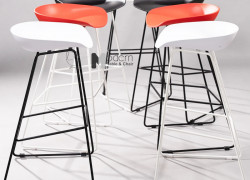 Ghế quầy bar ban công mặt nhựa không lưng chân sắt vòng cao 75cm CB TAKA2-S tại HCM - Banghehiendai
