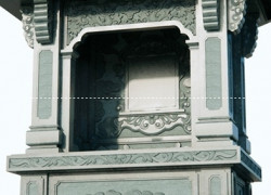Mẫu cây hương bằng đá 1 mái bán tại Vĩnh Long - bàn thờ thiên, trang thờ bằng đá