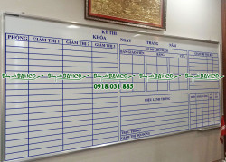 Bảng phân công cán bộ coi thi học kỳ - bảng treo tường Trường học