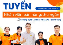 Tuyển NV bán hàng & thu ngân cho nhà sách mới mở ở Q12 & Thuận An BD