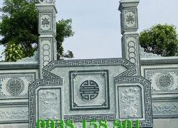 Mẫu cổng nghĩa trang gia tộc đẹp bằng đá xanh rêu bán tại Đắk Nông - cổng lăng mộ ông bà