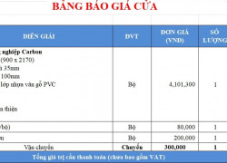 Giá cửa gỗ Carbon tại Ninh Hòa