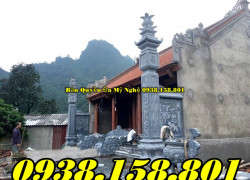 Mẫu cột nhà vuông bằng đá xanh, vàng, trắng đẹp bán tại Kon Tum - xây cột trụ nhà mồ, nghĩa trang, cổng đá