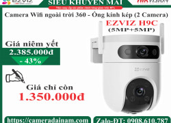 Camera WiFi quay quét 360, ống kính kép (2 Camera) EZVIZ H9C (5MP+5MP)