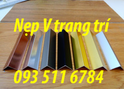 Nẹp trang trí V nhôm Inox ốp góc cạnh tường Nẹp nhựa V góc