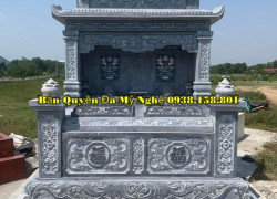 Mẫu mộ đá không mái đẹp bán tại Tiền Giang - Mộ đá tam cấp, mộ đá đơn đẹp