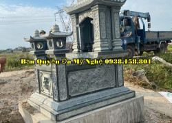 Mẫu mộ đá 2 mái che bán tại Tiền Giang - Mộ hỏa táng, địa táng