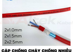 Cáp báo cháy chống cháy GFT amiang 2x1.0 Altek Kabel