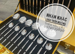 Khắc logo dao, muỗng, nĩa - Xưởng gia công khắc laser