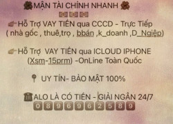 Hỗ trợ VAY TIỀN qua CCCD -TRỰC TUYẾN ( nhà gốc ,thuê ,trọ ,buôn bán ,kinh doanh,doanh nghiệp )