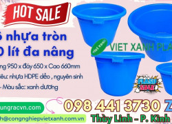 Xô nhựa tròn 250 lít đa nâng