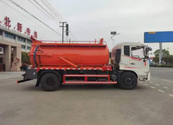 Xe ô tô hút chất thải, hút bể phốt, hút hầm cầu 10 khối Dongfeng