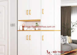 Tủ Vách Ngăn Phòng Khách Gỗ Công Nghiệp MDF Thiết Kế Hiện Đại Giá Rẻ