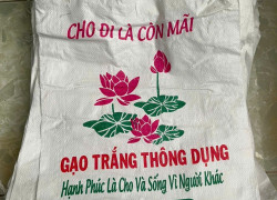 nhà sản xuất bao pp dệt, bao đựng gạo từ thiện 5kg, 10kg