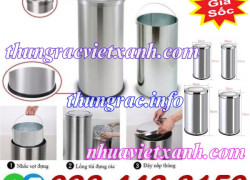 Thùng rác inox nắp bập bênh dạng tròn