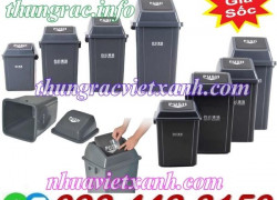 Thùng rác nắp lật nhựa HDPE dung tích 25L - 40L - 60L - 100L