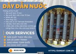 Dây Cấp Nước Inox Chịu Nhiệt, Dây dẫn nước inox, Dấy cấp nước bình nóng lạnh inox