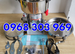 Máy xay Trầm Hương, Tam Thất củ, Dược liệu khô 2500G SUS304 siêu mịn, siêu an toàn thực phẩm