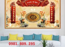 Phòng thờ truyền thống - gạch tranh ốp tường H9S93