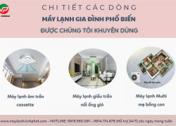 Các dòng Máy lạnh gia đình phổ biến được chúng tôi khuyên dùng