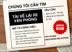 CÔNG TY TNHH BAO BÌ SAHA DHARAWAT TUYỂN TÀI XẾ LÁI XE VĂN PHÒNG