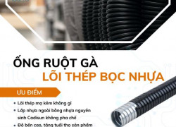 BẢO VỆ DÂY ĐIỆN - DÂY CÁP BỀN BỈ CÙNG ỐNG RUỘT GÀ LÕI THÉP BỌC NHỰA