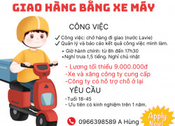 CÔNG TY VẬN TẢI MINH HÙNG TUYỂN 1 GIAO HÀNG BẰNG XE MÁY