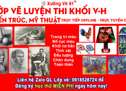 Lớp vẽ luyện thi tại quận 1 - Lớp vẽ đường Nguyễn Bỉnh Khiêm - Xưởng vẽ 91