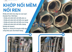 Khớp Nối Mềm Inox Nối Ren, Khớp nối mềm nối bích chịu nhiệt, Khớp nối mềm inox 304 – inox 316 nối ren