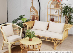 Sofa mây nhỏ gọn cho quán cafe, chung cư, spa