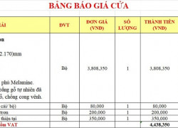 Báo giá cửa gỗ Carbon phủ Melamine