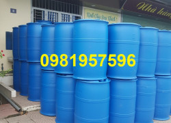 Thùng phuy nhựa 220l cũ nhựa nguyên sinh HDPE, Phi nhựa giá rẻ