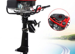 Máy gắn thuyền, chân vịt gắn xuồng Yikito 7hp chính hãng.