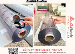 Màng Nhựa PVC Dẻo Trong Suốt dày 1.5mm Hà Nội, Hồ Chí Minh