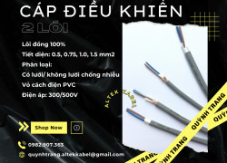 Cáp điều khiển 2 lõi, cáp truyền tín hiệu 2 lõi Altek Kabel