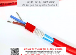 Day cấp nguốn tín hiệu chống cháy chống nhiễu 2x1.0 Altek Kabel